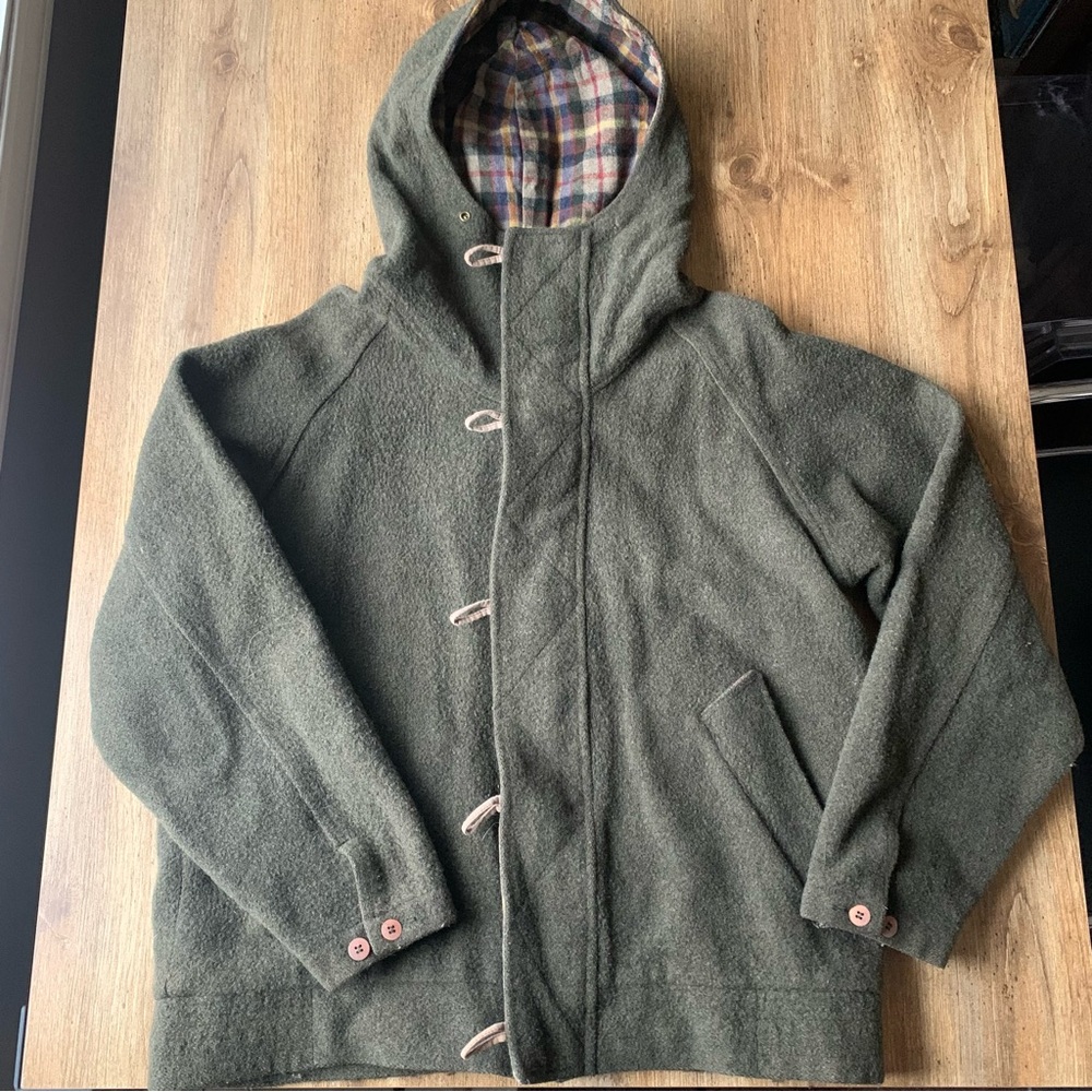 Vintage Woolrich Green Hooded Wool Jacket